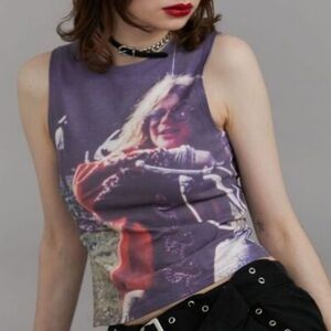 JOUETIE Janis Joplin Art Photo Print Sleeveless Tank Top Women’s Size Medium